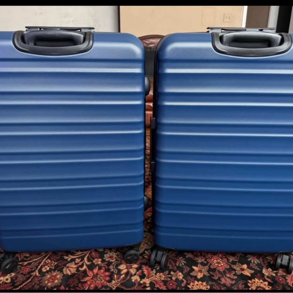 Blue Hardshell Suitcase Set